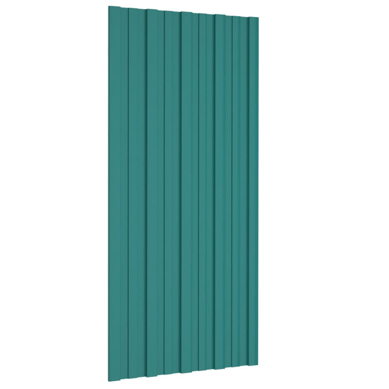 Load image into Gallery viewer, VidaXL Dakpanelen 12 st 100x45 cm gegalvaniseerd staal groen
