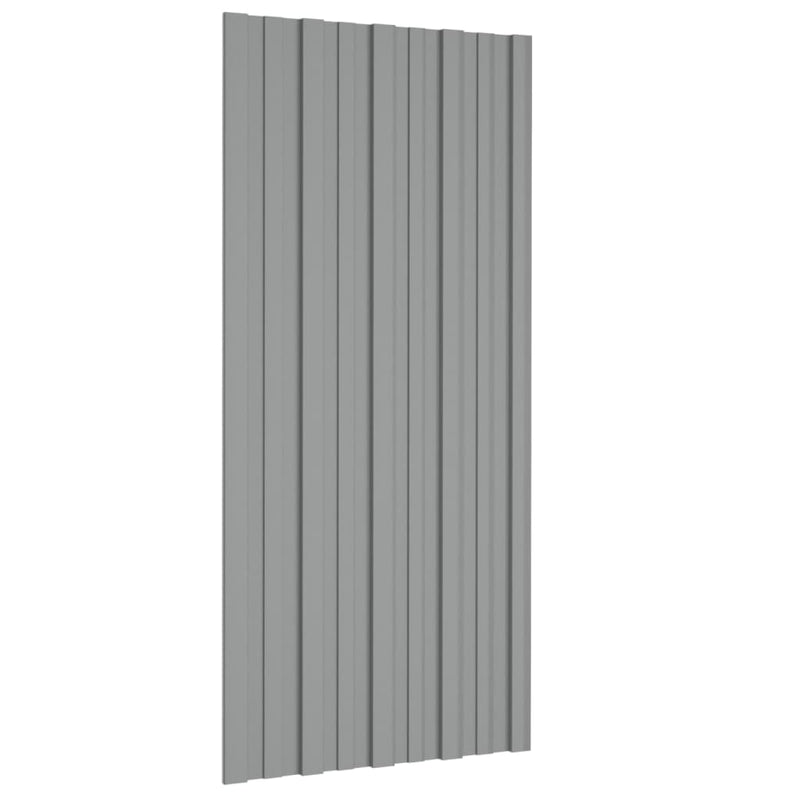 Load image into Gallery viewer, Vidaxl dakpanelen 12 st 100x45 cm gegalvaniseerd staal grijs
