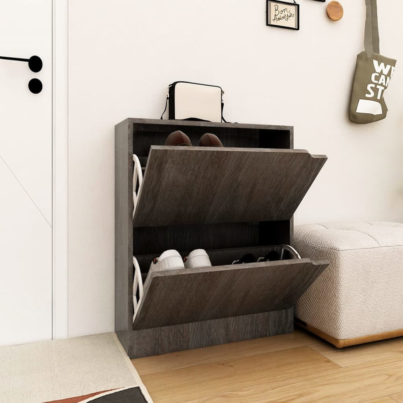Load image into Gallery viewer, Vidaxl schoenenkast 2 deuren 59x24x74 cm bewerkt hout sonoma eiken
