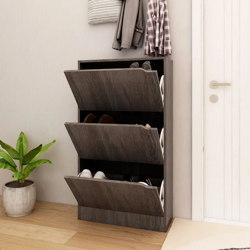 Load image into Gallery viewer, VidaXL Schoenenkast 3 deuren 59x24x105 cm bewerkt hout sonoma eiken
