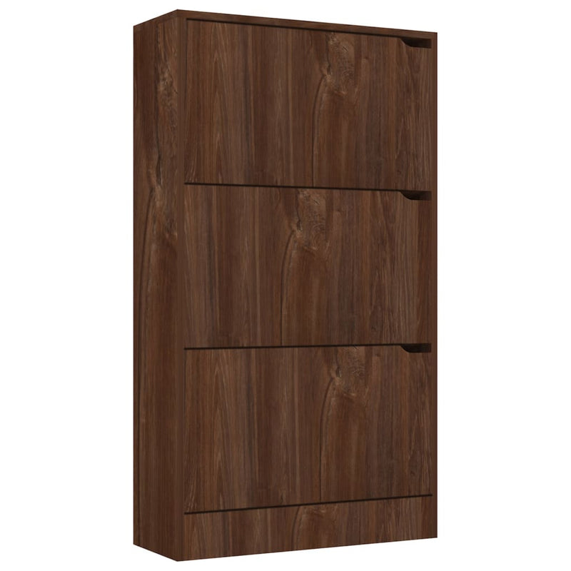Load image into Gallery viewer, VidaXL Schoenenkast met 3 deuren 59x24x105 cm spaanplaat bruineiken
