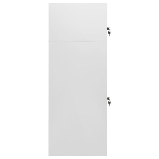 Vidaxl zadelkast 53x53x140 cm staal lichtgrijs