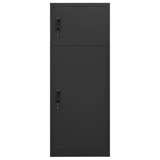 Vidaxl zadelkast 53x53x140 cm staal antracietkleurig