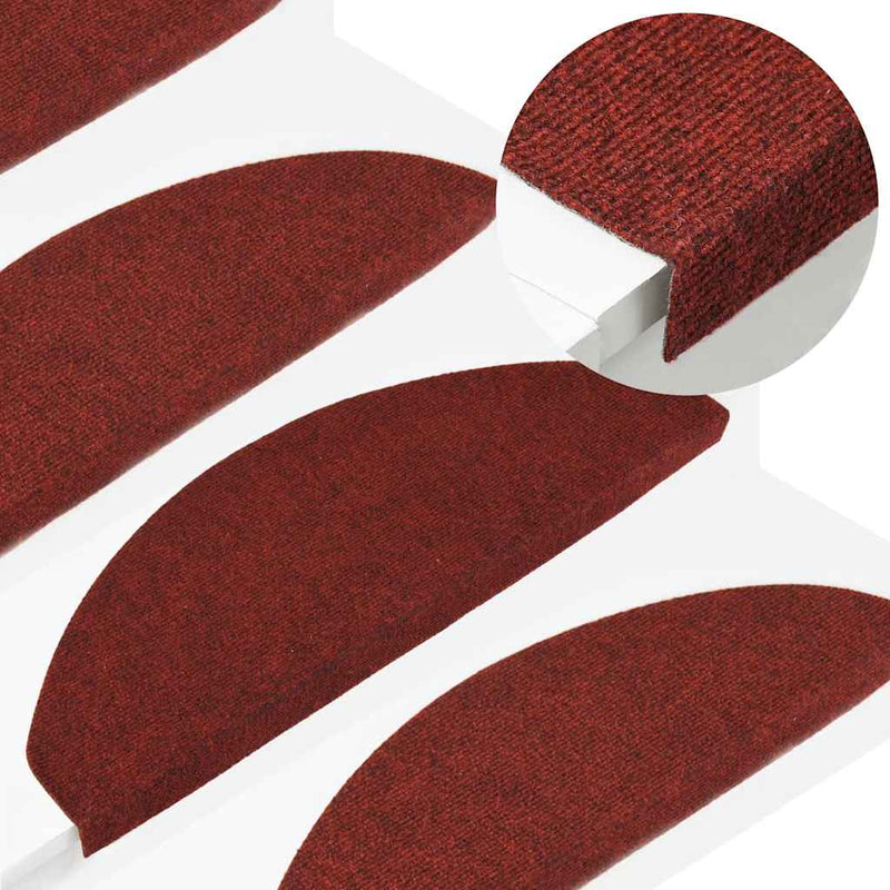 Load image into Gallery viewer, Vidaxl trapmatten zelfklevend 15 st 65x22,5x3,5 cm rood
