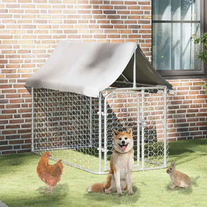 Vidaxl hondenkennel voor buiten met dak 200x100x150 cm