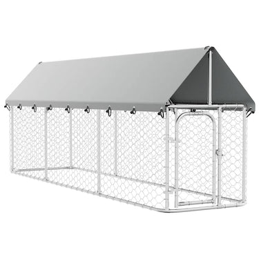 Vidaxl hondenkennel voor buiten met dak 400x100x150 cm
