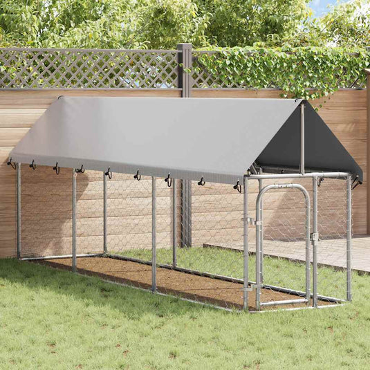 Vidaxl hondenkennel voor buiten met dak 400x100x150 cm