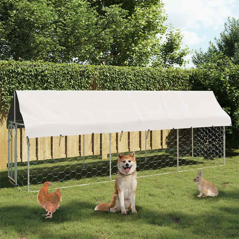 Load image into Gallery viewer, Vidaxl hondenkennel voor buiten met dak 400x100x150 cm
