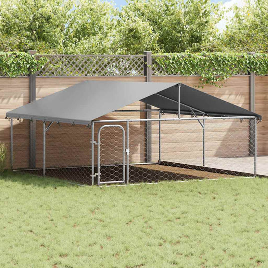 Vidaxl hondenkennel met dak 300x300x150 cm