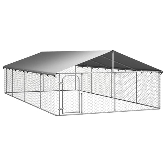 VidaXL Hondenkennel voor buiten met dak 600x300x150 cm