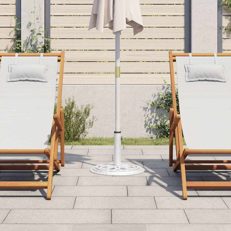 Load image into Gallery viewer, Vidaxl parasolvoet 44x44x31 cm gietijzer wit
