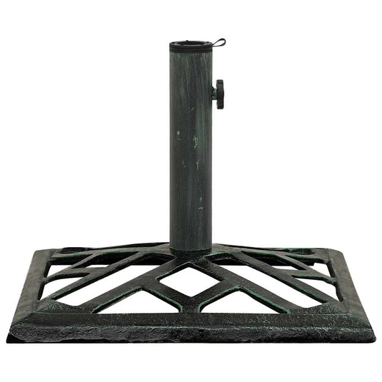 Vidaxl parasolvoet 44x44x31 cm gietijzer groen
