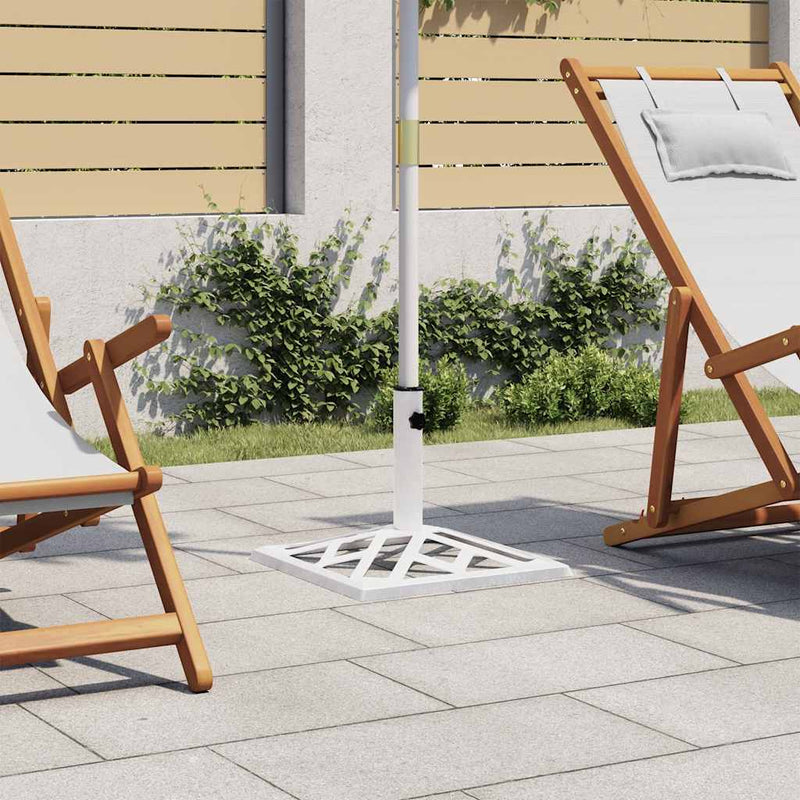 Load image into Gallery viewer, Vidaxl parasolvoet 44x44x31 cm gietijzer wit
