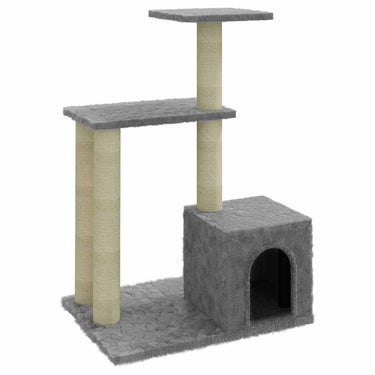Vidaxl kattenmeubel met sisal krabpalen 71 cm lichtgrijs