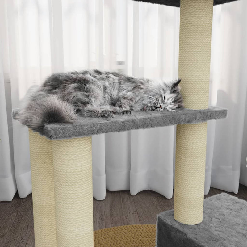 Load image into Gallery viewer, VidaXL Kattenmeubel met sisal krabpalen 71 cm lichtgrijs
