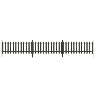 Vidaxl hek met palen 3 st 614x80 cm hkc