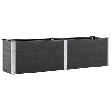 Vidaxl plantenbak verhoogd 200x50x54 cm hkc grijs