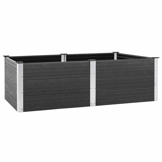 Vidaxl plantenbak verhoogd 200x100x54 cm hkc grijs