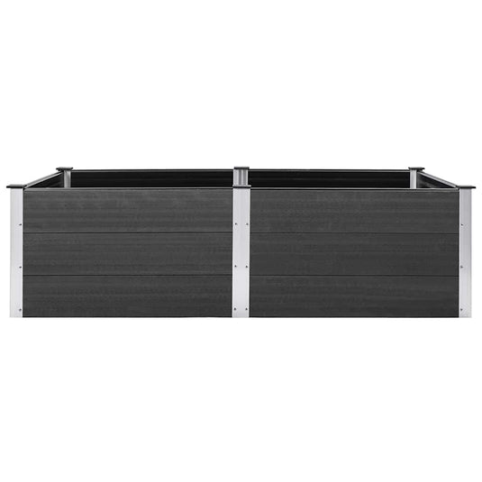 Vidaxl plantenbak verhoogd 200x100x54 cm hkc grijs