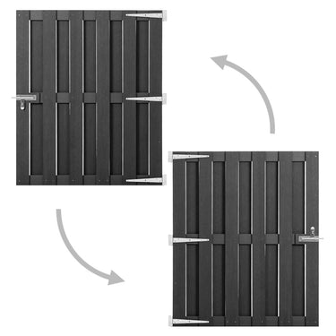 Vidaxl poort 100x112 cm hkc grijs