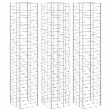 Vidaxl schanskorf plantenbakken 3 st verhoogd 30x30x150 cm ijzer