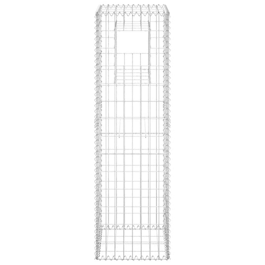 Vidaxl schanskorf paal 40x40x140 cm ijzer