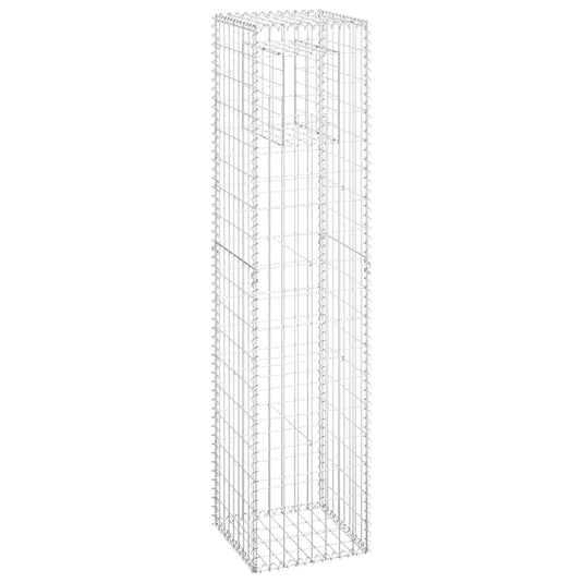 Vidaxl schanskorf paal 40x40x180 cm ijzer