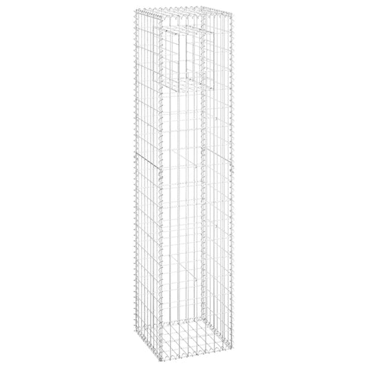 Vidaxl schanskorf palen 2 st 40x40x180 cm ijzer
