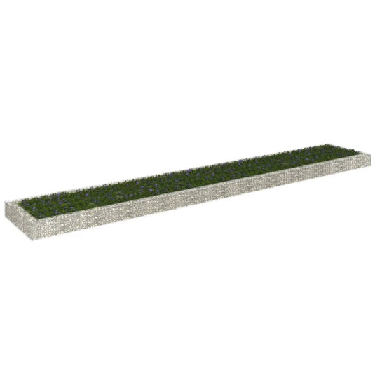 Vidaxl gabion plantenbak verhoogd 600x100x20 cm gegalvaniseerd staal