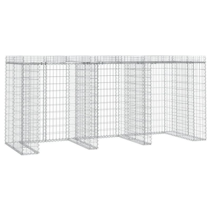 Load image into Gallery viewer, VidaXL Schanskorf voor vuilnisbak 270x91x120 cm gegalvaniseerd ijzer
