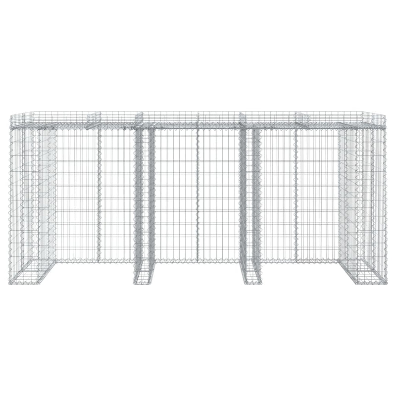 Load image into Gallery viewer, VidaXL Schanskorf voor vuilnisbak 270x91x120 cm gegalvaniseerd ijzer
