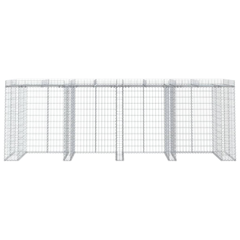 Load image into Gallery viewer, VidaXL Schanskorf voor vuilnisbak 350x91x120 cm gegalvaniseerd ijzer
