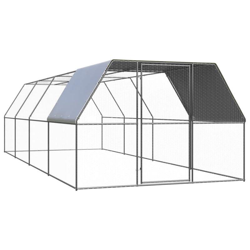 Load image into Gallery viewer, VidaXL Kippenhok 3x8x2 m gegalvaniseerd staal
