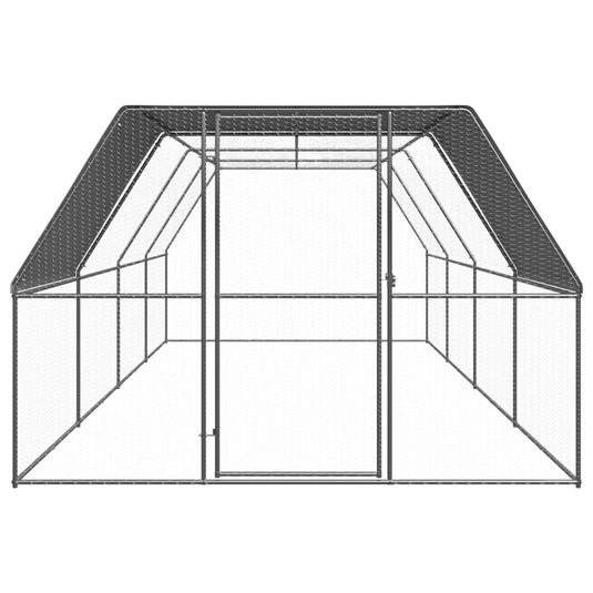 VidaXL Kippenhok 3x8x2 m gegalvaniseerd staal