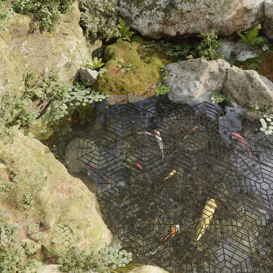 VidaXL Vijverbeschermers 40 st polypropeen zwart