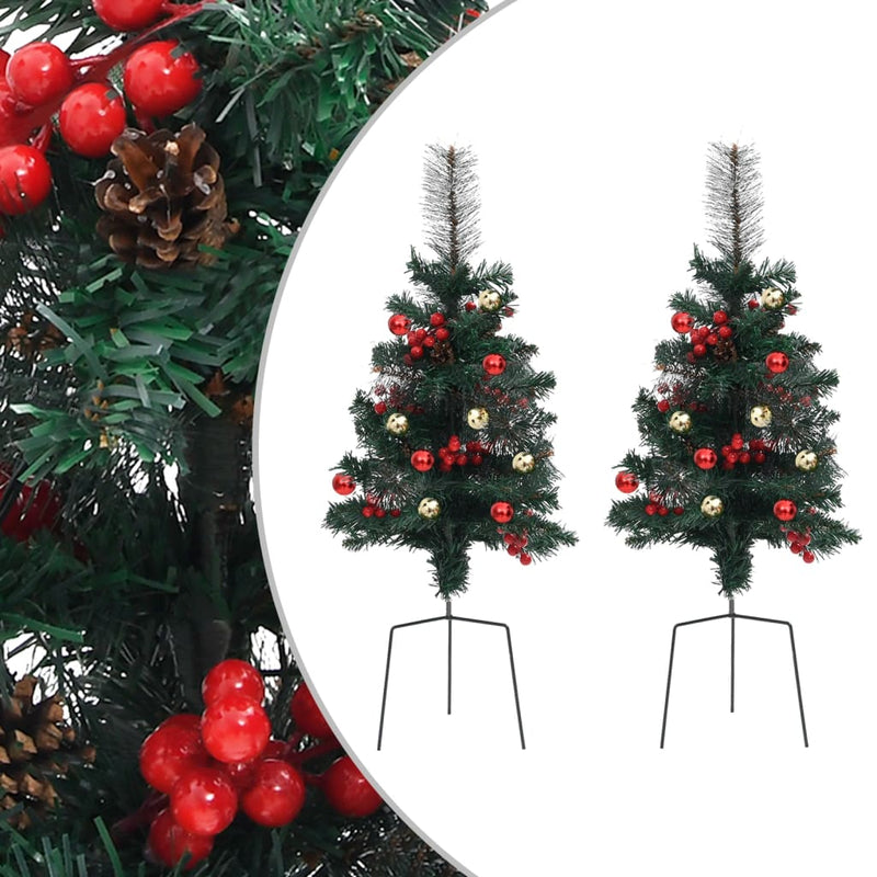 Load image into Gallery viewer, Vidaxl tuinkerstbomen 2 st 76 cm pvc
