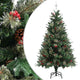 Vidaxl kerstboom met dennenappels 150 cm pvc en pe groen