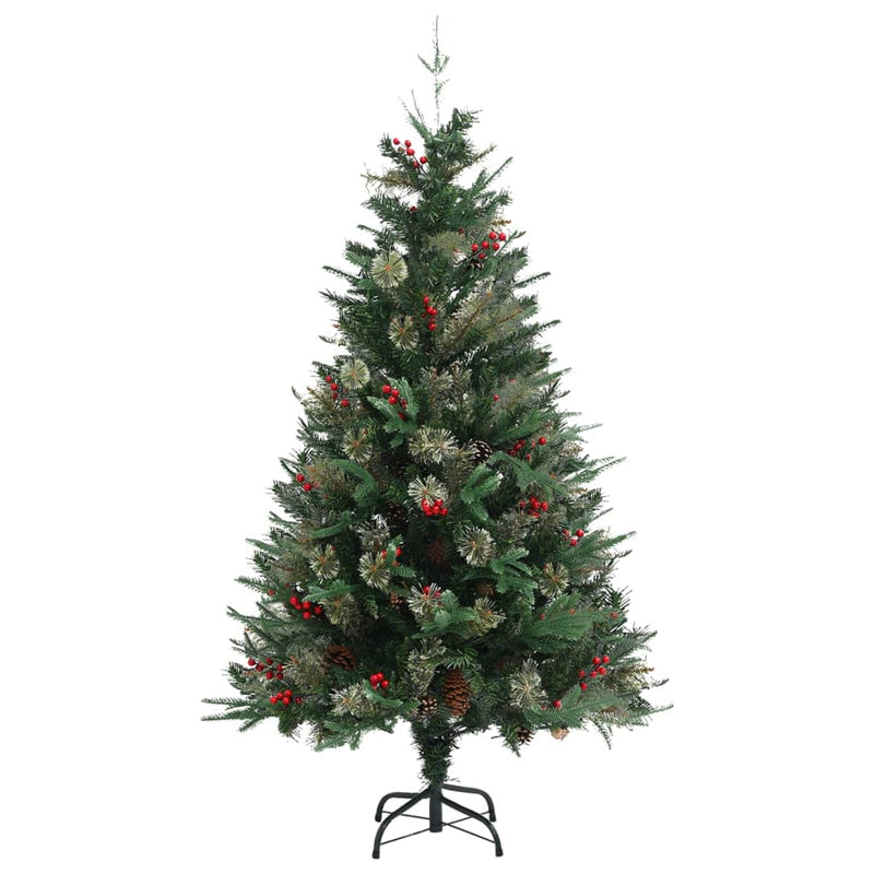 Load image into Gallery viewer, Vidaxl kerstboom met dennenappels 150 cm pvc en pe groen
