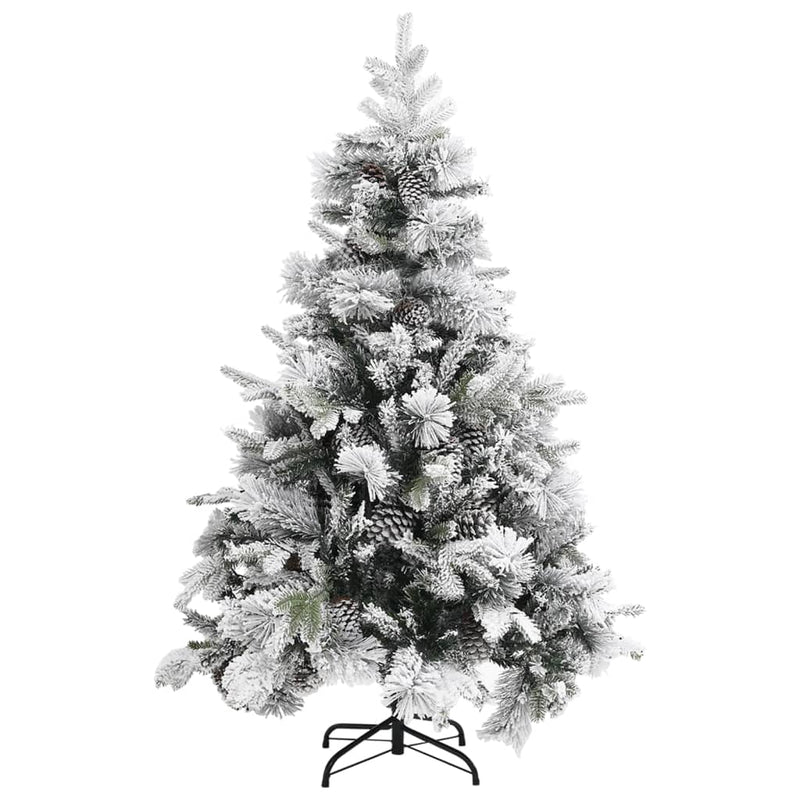 Load image into Gallery viewer, VidaXL Kerstboom met dennenappels en sneeuw 150 cm PVC en PE
