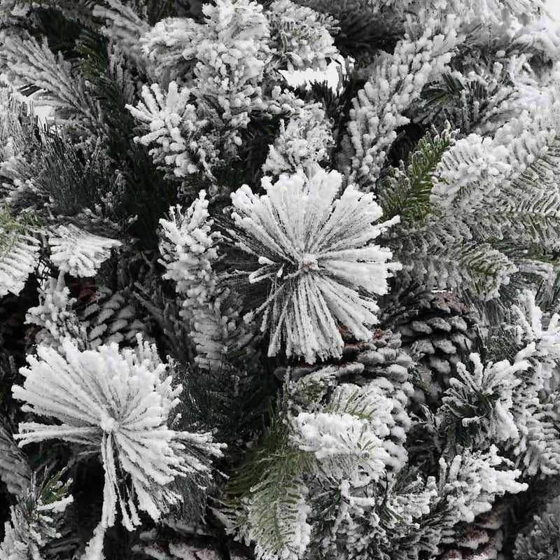 Load image into Gallery viewer, Vidaxl kerstboom met dennenappels en sneeuw 195 cm pvc en pe
