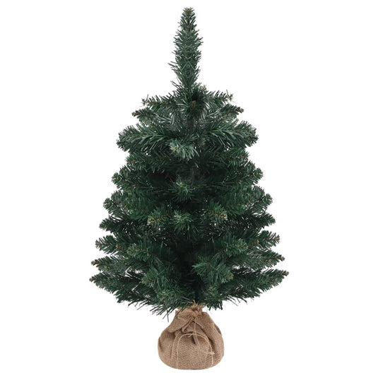 VidaXL Kunstkerstboom met standaard 60 cm PVC groen