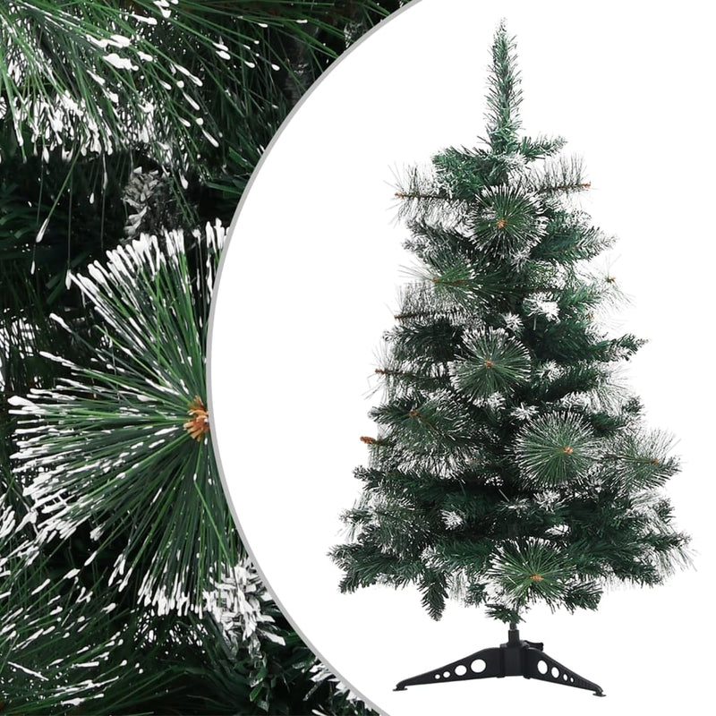 Load image into Gallery viewer, VidaXL Kunstkerstboom met standaard 60 cm PVC groen en wit
