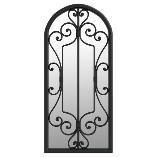 Vidaxl tuinspiegel 100x45 cm ijzer zwart