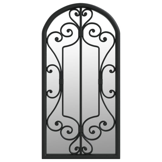 Vidaxl tuinspiegel 70x30 cm ijzer zwart