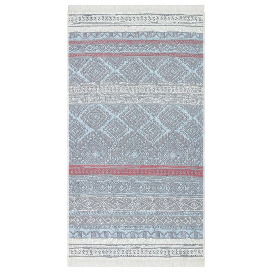 Vidaxl vloerkleed 120x180 cm katoen roze en aqua