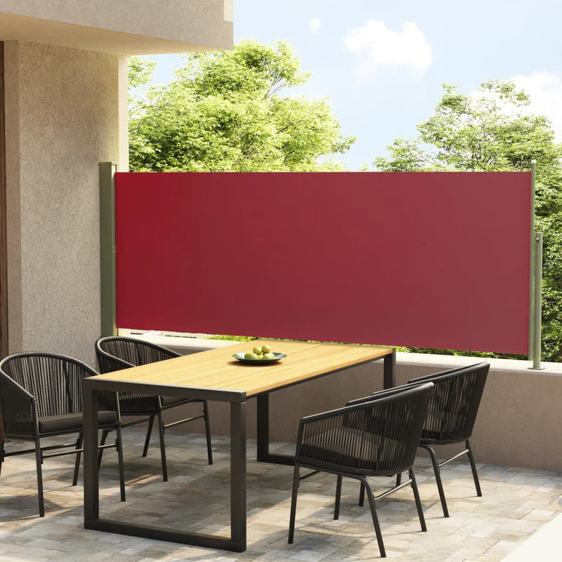 Load image into Gallery viewer, Vidaxl windscherm uittrekbaar 117x300 cm rood
