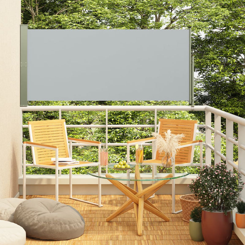 Load image into Gallery viewer, Vidaxl tuinscherm uittrekbaar 140x300 cm grijs
