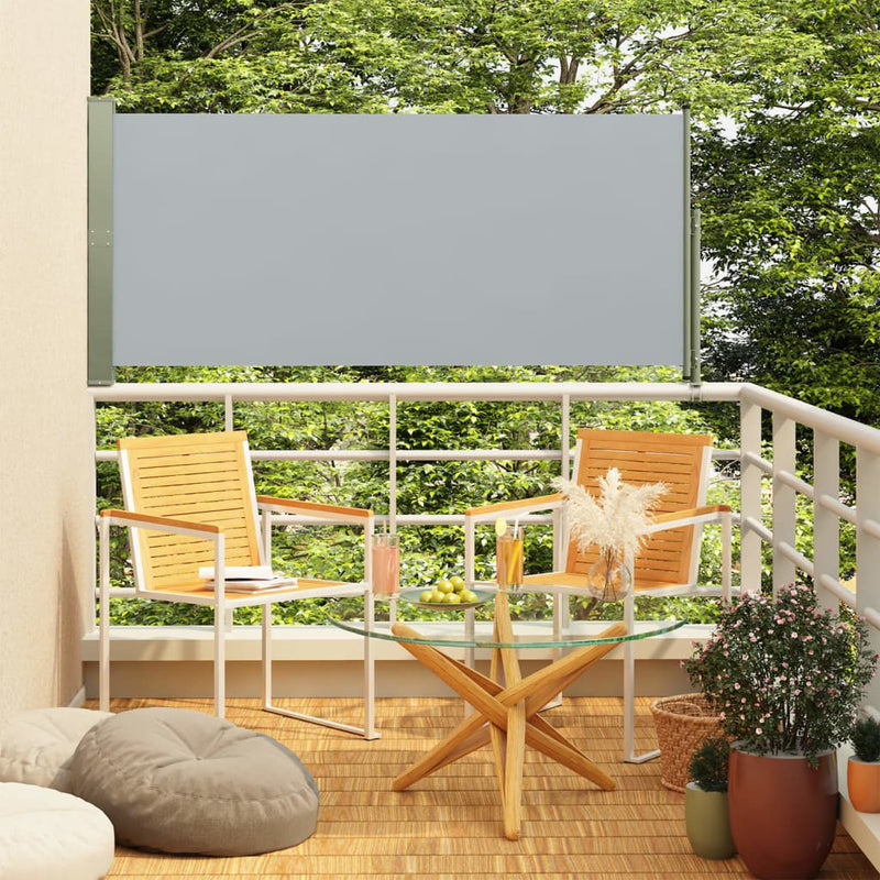 Load image into Gallery viewer, Vidaxl tuinscherm uittrekbaar 160x300 cm grijs
