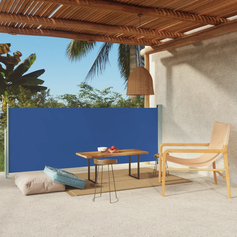 Load image into Gallery viewer, VidaXL Windscherm uittrekbaar 117x300 cm blauw
