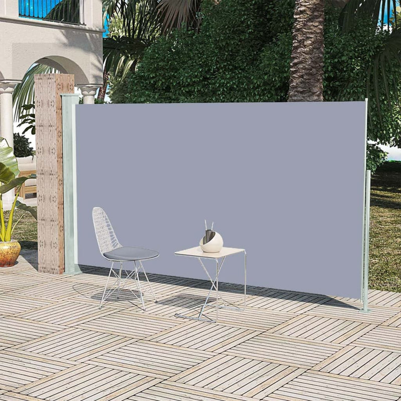 Load image into Gallery viewer, Vidaxl tuinscherm uittrekbaar 160x300 cm grijs
